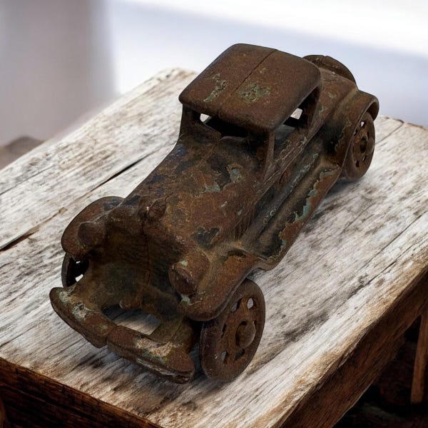 Vintage AC Williams Cast Iron 1920's Roadster Toy Car