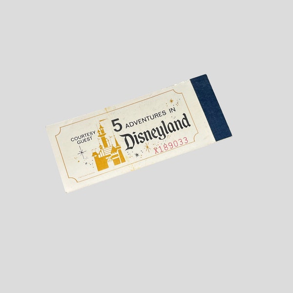 Vintage Disneyland Ticket Book - Rare