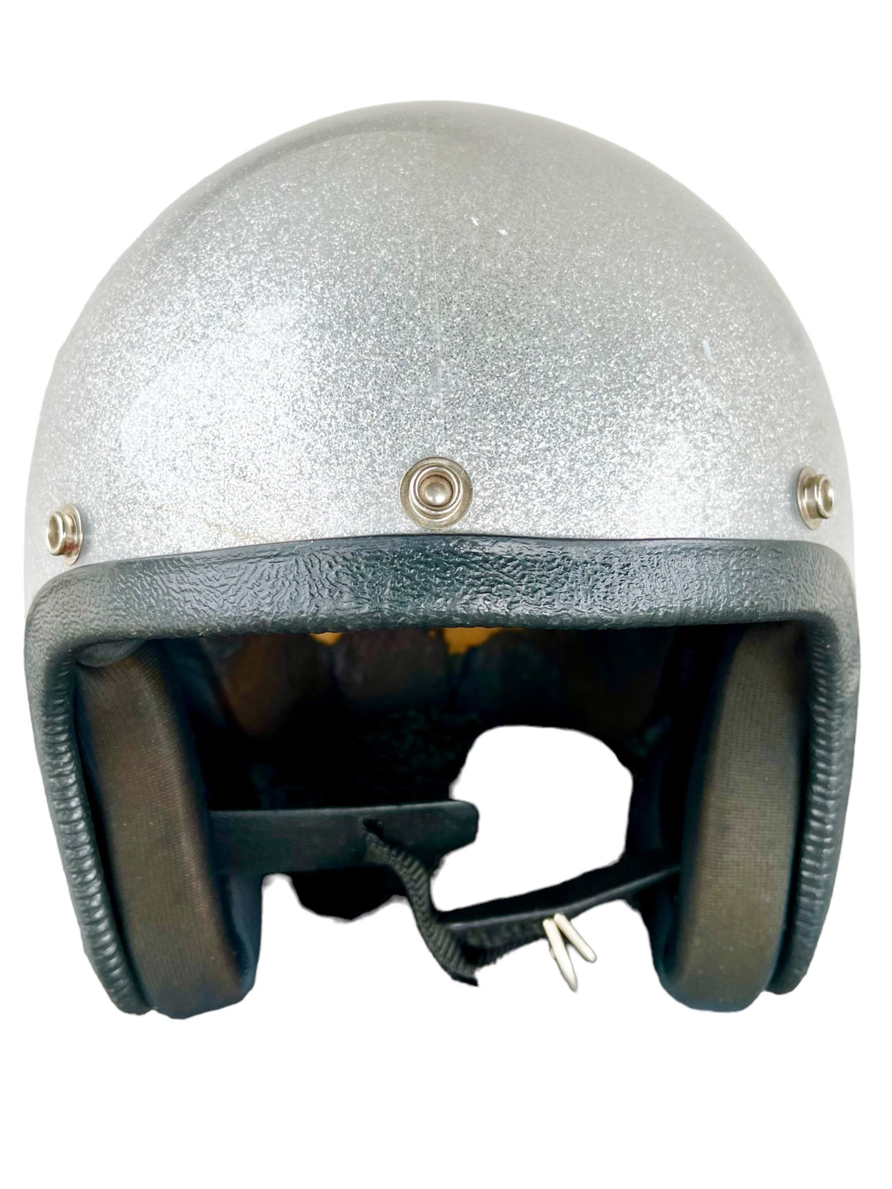 Vintage Motorcycle Helmet Vintage Helmet Scooter Helmet Glitter Helmet