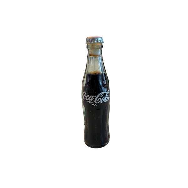 Rare bouteille de Coca-Cola en verre mini vintage - collection Coca-Cola vintage