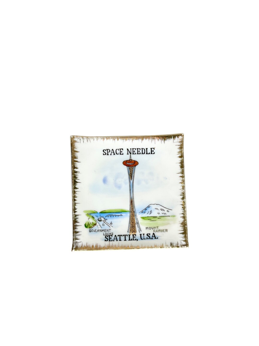 Vintage Space Needle Souvenir Plate Space Needle Vintage - Etsy