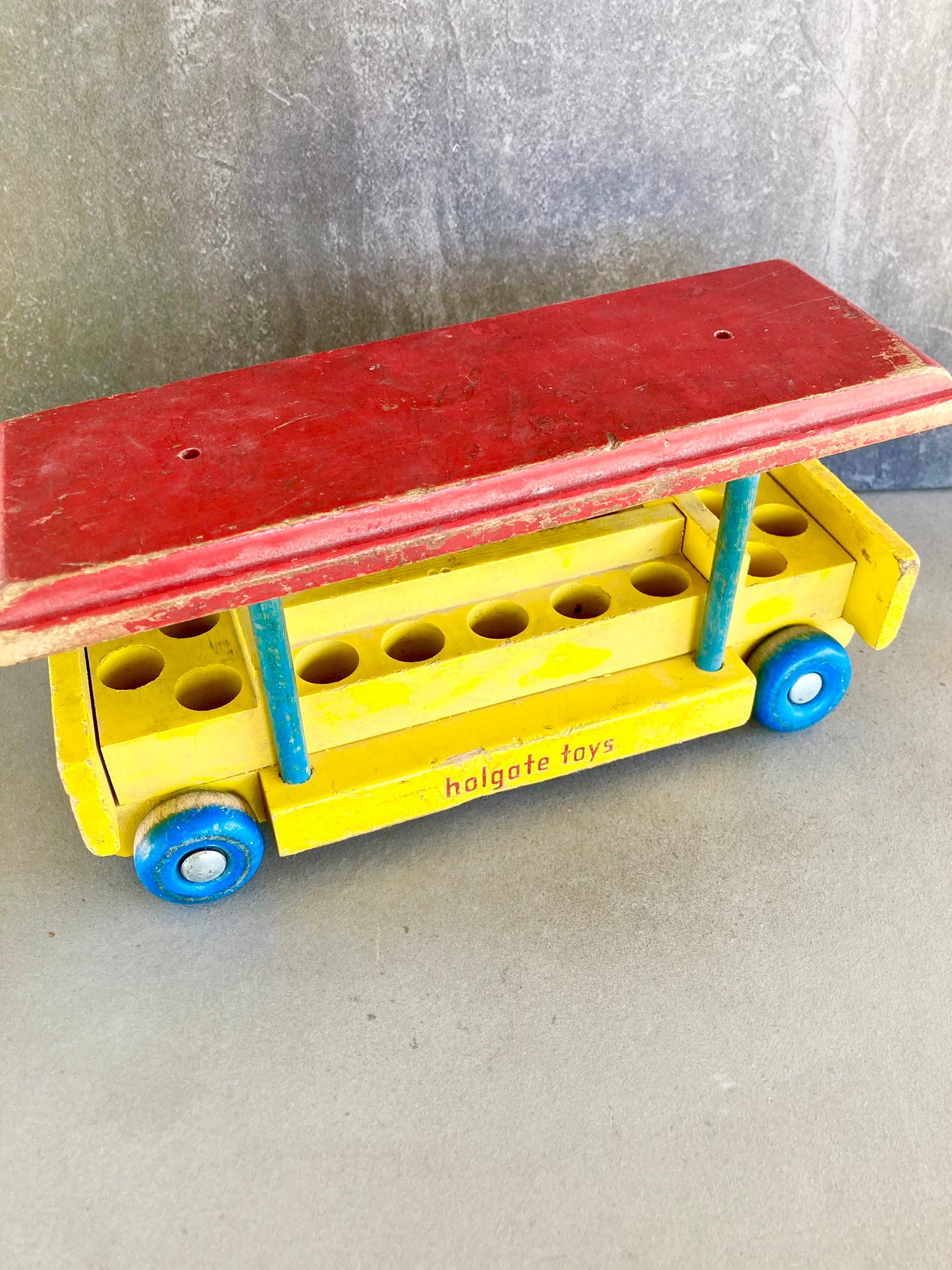Vintage Holgate Wooden Trolley Toy Vintage Toy Trolley Car Etsy