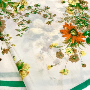 Vintage Bestmaid Scarf Nylon 1950s Floral Scarf image 3