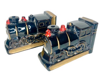 Vintage Book Ends - Train Book Ends -