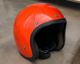 Vintage Motorcycle Helmet - Vintage Helmet - Scooter Helmet - 1970's ASC Fury 300 Helmet