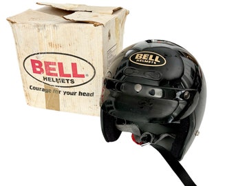 Vintage Bell Motorcycle Helmet - Vintage Helmet - Scooter Helmet  - Bell Helmet with original box