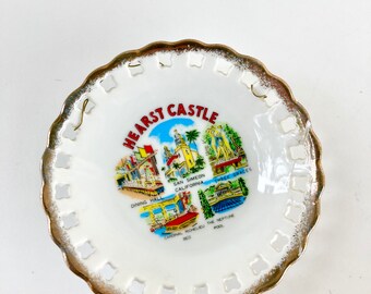 Vintage Souvenir Plate- California Hearst Castle