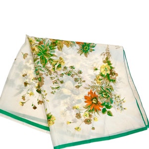 Vintage Bestmaid Scarf Nylon 1950s Floral Scarf image 2