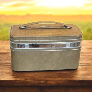 Vintage Train Case - Vintage Samsonite - Makeup Case - Camera Case - Luggage - MCM