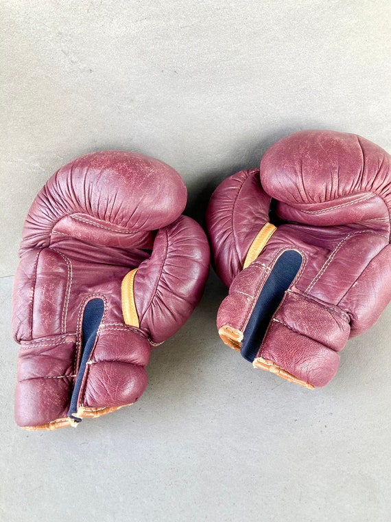 Vintage Boxing Gloves Leather Wilson 14 Oz Boxing Gloves in Etsy