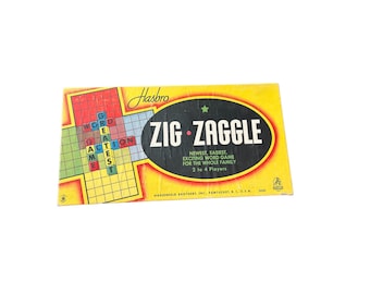 Vintage 1950's Board Game - Zig Zaggle Game by Hasbro