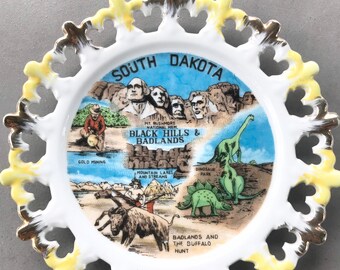 Vintage South Dakota Souvenir Plate