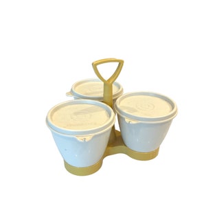 Vintage Tupperware Condiment Caddy set - Picnic Containers - Vintage Tupperware