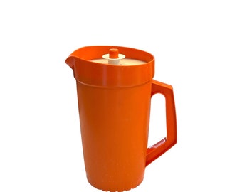 Vintage Tupperware - Großartiger Vintage Tupperware Krug in coolem Retro-Orange