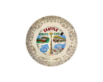 Vintage Souvenir Plate- Seattle World's Fair Souvenir - Worlds fair