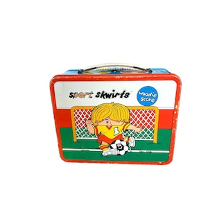 Vintage 1972 Sport Skwirts Metal Lunch Box -  Ohio Art Brand Lunchbox