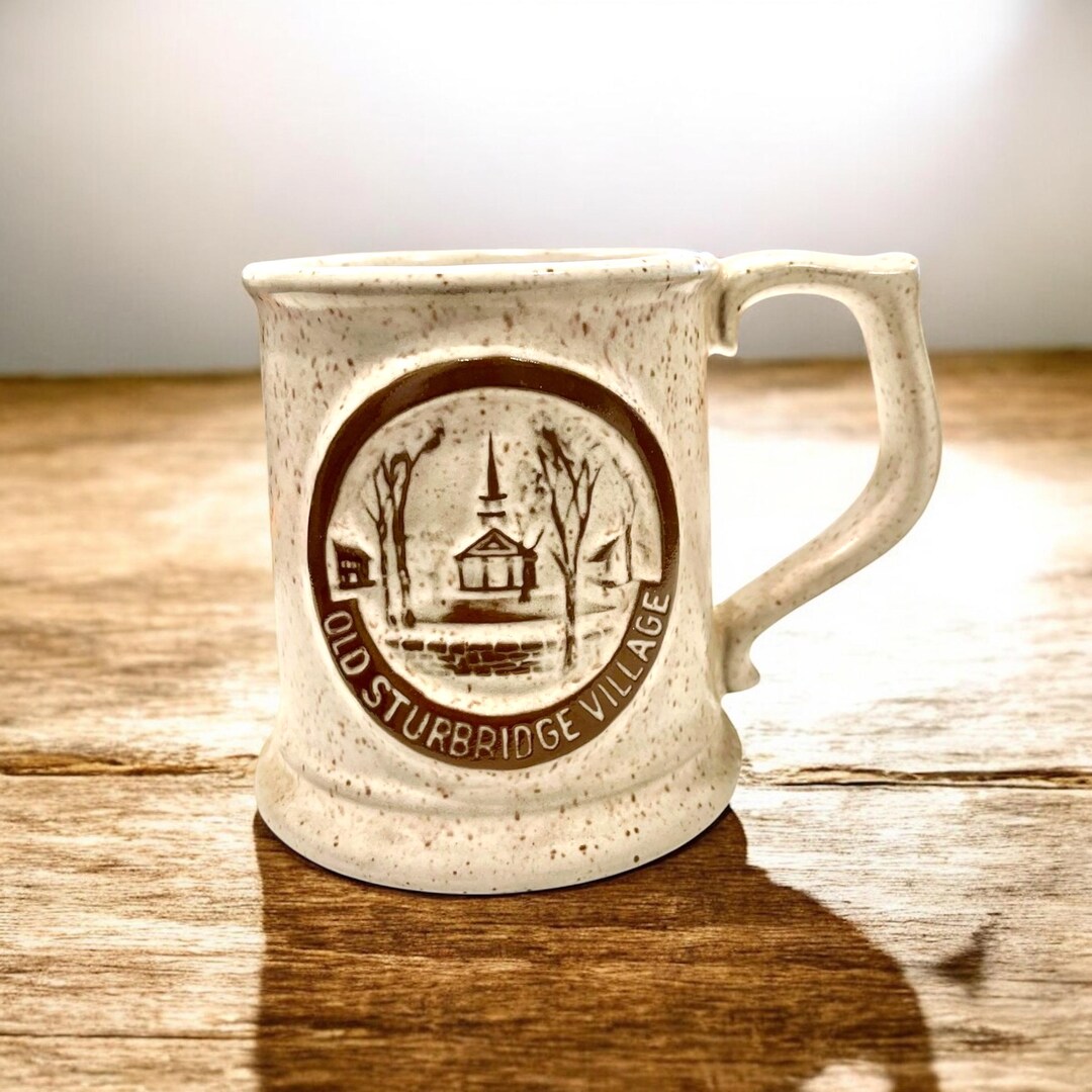 Old Sturbridge Village Handmade Redware Pottery Mug Small main image 1