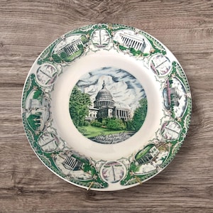 Vintage Souvenir Collectible Plate - Washington DC -Collector Plate