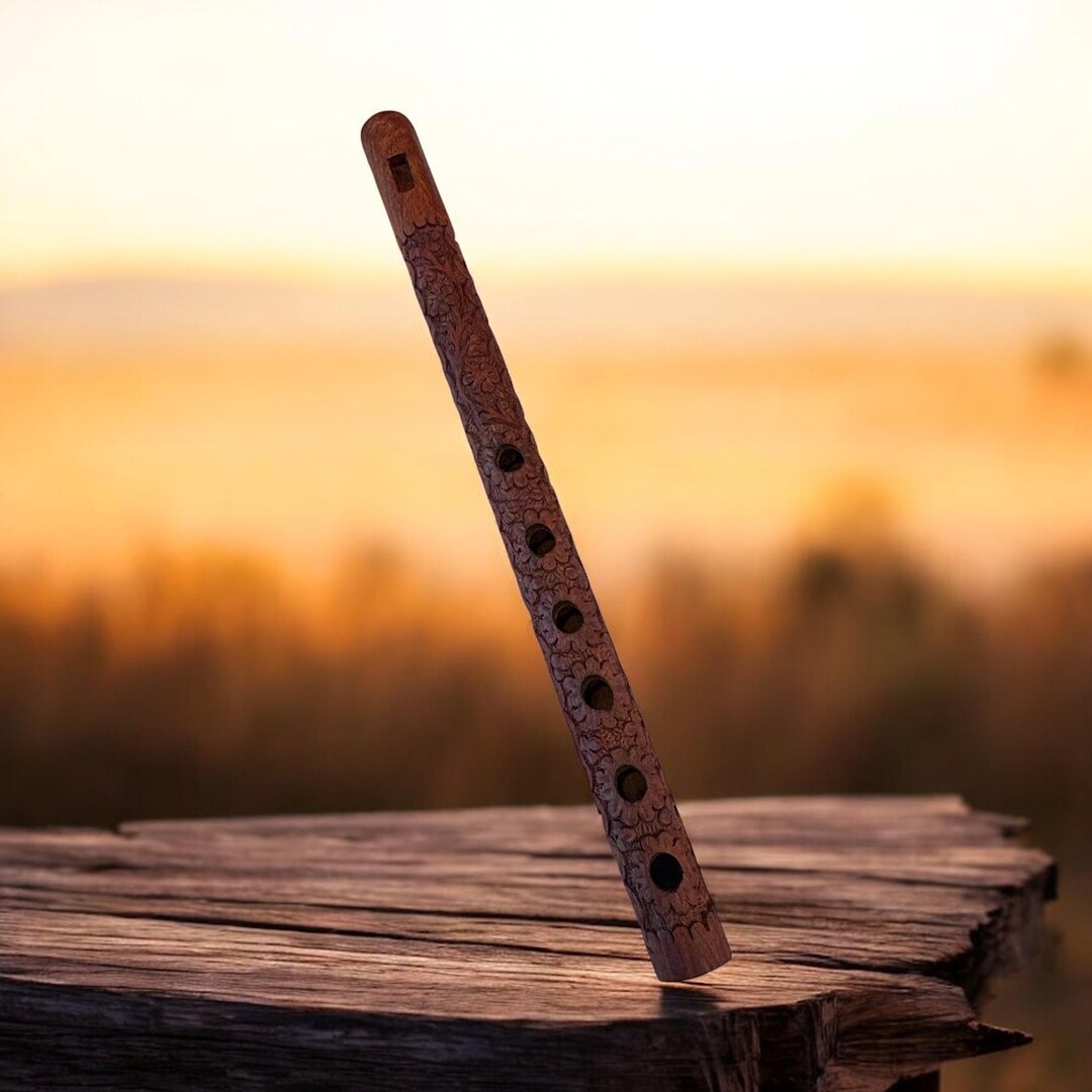 Hand Carved Wooden Flute - Hand Carved Instrument - Flute Recorder - Etsy