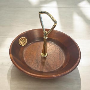Vintage American Walnut Serving Dish with handle