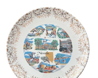 Vintage Souvenir Plate- Collector Plate - Nevada