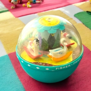 Vintage Fisher Price Toy - Roly Poly Chime Ball # 165 Dated 1966