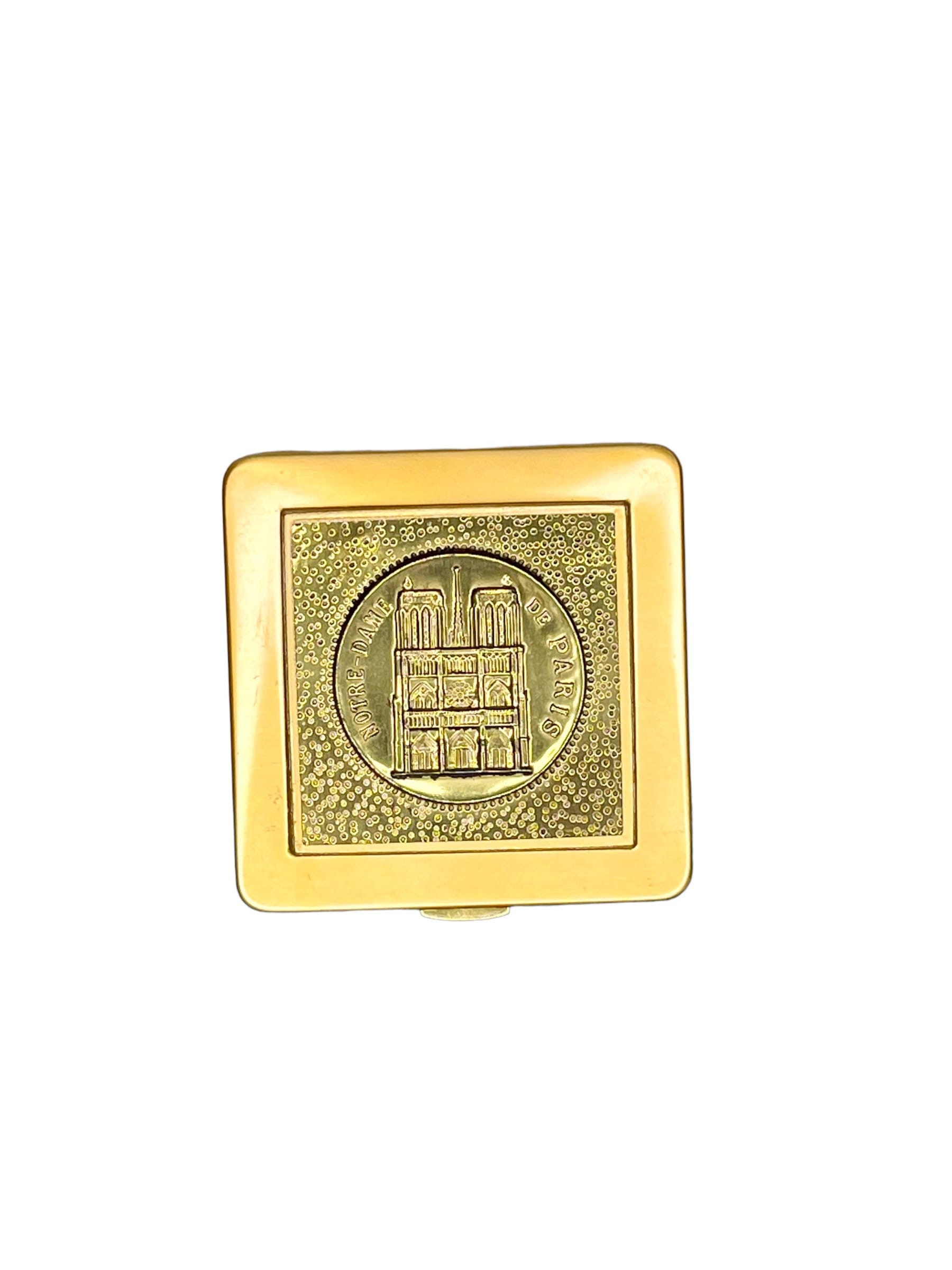 Vintage Souvenir Mirror - Compact mirror - Travel Mirror - Notre Dame Paris - Makeup Mirror