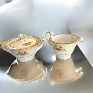 Vintage Noritake Cream & Sugar Set - Noritake