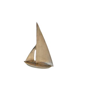 Vintage Brass Sailboat Figurine - Vintage Bookend - Vintage Brass - Sailboat decor