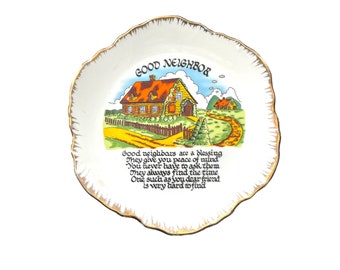 Collectible Plate - Good Neighbor - House Warming Collectable Plate - Great Gift