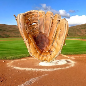 Vintage Baseball Glove - Vintage Baseball Mitt - Penney&#39;s Foremost Brand Baseball Glove- Deep Grip Pocket