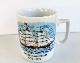 Vintage Stylecraft Bicentennial collectible Mug with Ship