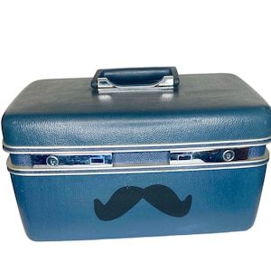 Vintage Train Case - Vintage suitcase - Makeup Case - Camera Case - Luggage - Free shipping