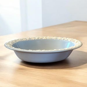 Wedgwood Queensware Cream on Lavender Blue Shell Edge - Oval Serving Dish 9&quot;