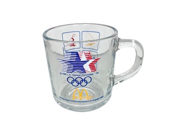 Vintage 1984 Olympischer Becher - McDonalds Tasse - Sammelbare Olympische Erinnerungsstücke - Sammeltasse - Olympische Spiele 1984