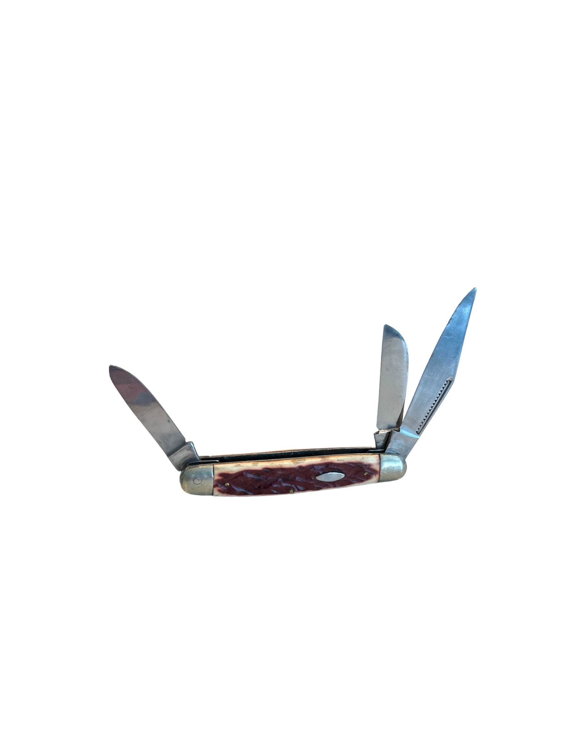 LOT OF 2- Vintage Hammer Brand Three Blade Pocket Knife, Kamp King