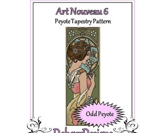 Peyote Beading Pattern Tapestry-Art Nouveau 6