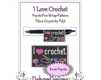 Bead Pattern Peyote(Pen Wrap/Cover)-I Love Crochet