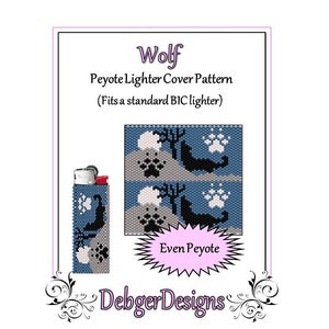 Bead Pattern Peyote(Lighter Cover)-Wolf