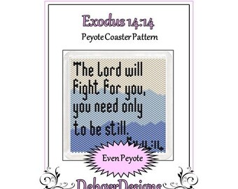 Peyote Perlenmuster (Untersetzer) - Exodus 14:14