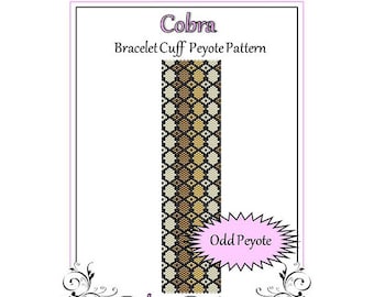 Bead Pattern Peyote(Bracelet Cuff)-Cobra