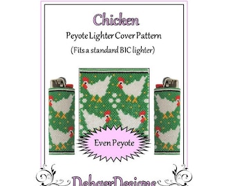 Bead Pattern Peyote(Lighter Cover)-Chicken