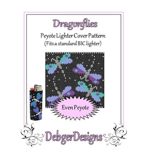 Bead Pattern Peyote(Lighter Cover)-Dragonflies