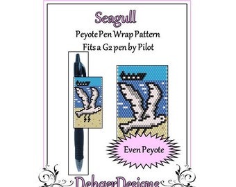 Peyote Beading Pattern (Pen Wrap/Cover)-Seagull