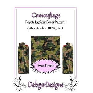Bead Pattern Peyote(Lighter Cover)-Camouflage