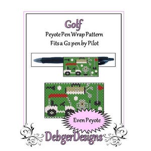 Peyote-pärlmönster (pennomslag/omslag) - Golf