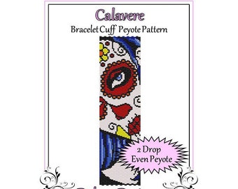 Bead Pattern Peyote(Bracelet Cuff)-Calavere