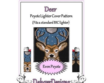 Bead Pattern Peyote(Lighter Cover)-Deer