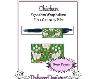 Perlenmuster Peyote(Pen Wrap/Cover)-Huhn