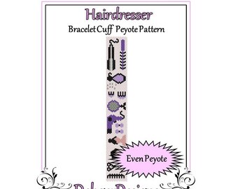 Pattern Beading Peyote(Bracelet Cuff)- Hairdresser